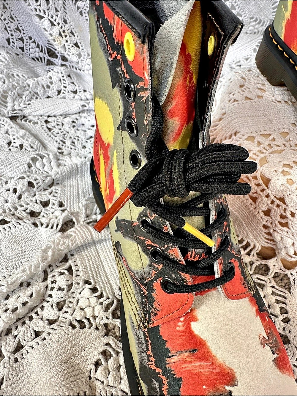 Dr. Martens 1460 x Tate Museum Collab 'Volcanic Flare' Leather Boots - New With - Picture 9 of 15